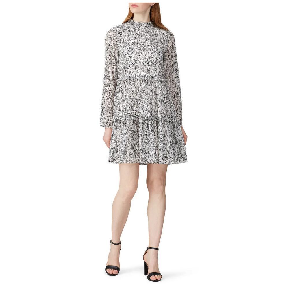 Ted Baker Phenia Black and white printed chiffon Dress